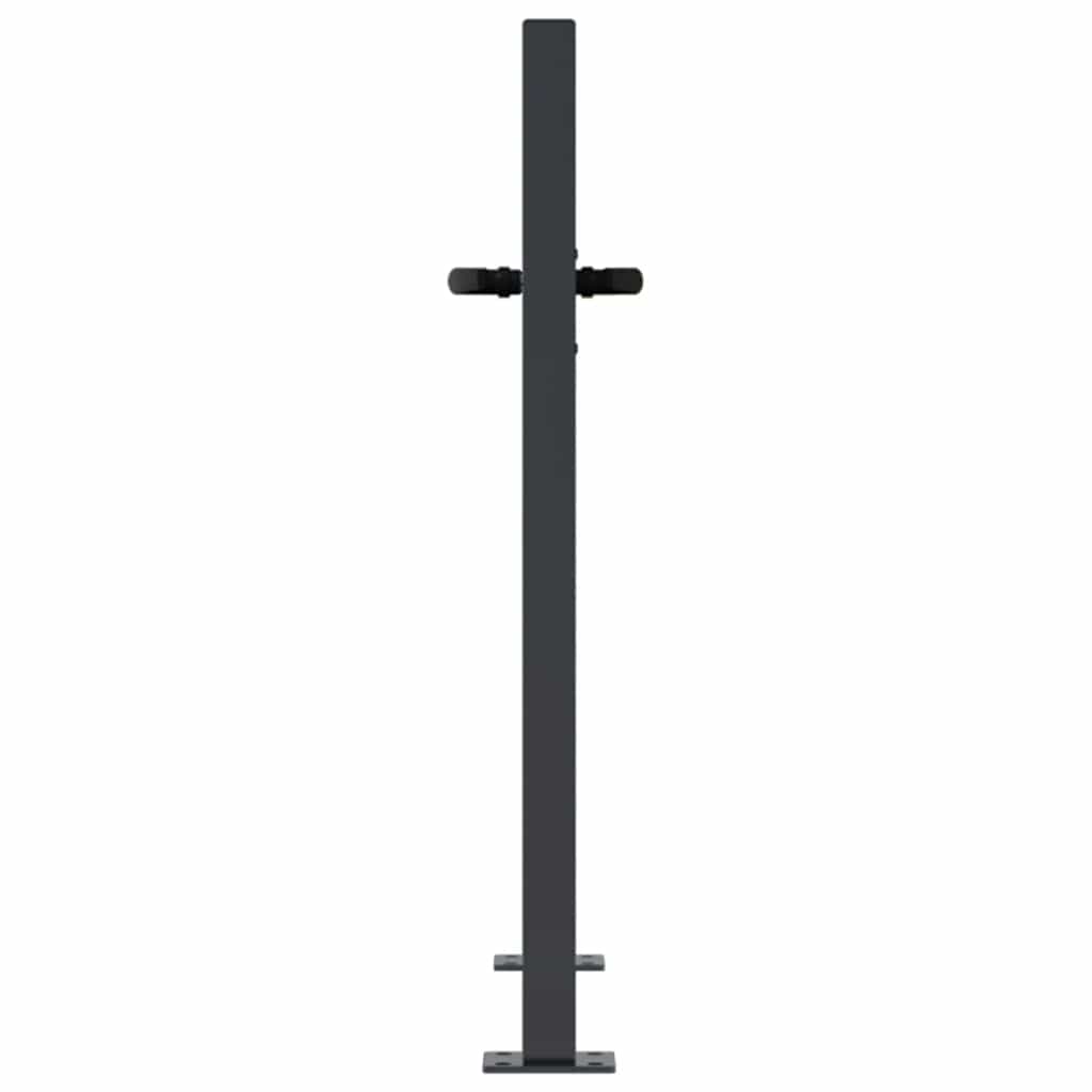 havelåge antracitgrå 100x100 cm stål bambusdesign