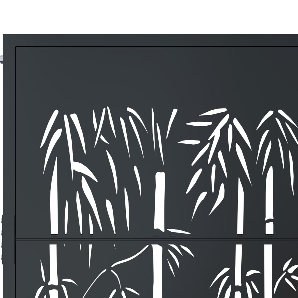 havelåge antracitgrå 100x125 cm stål bambusdesign