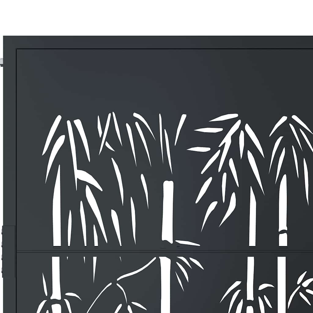 havelåge antracitgrå 100x150 cm stål bambusdesign