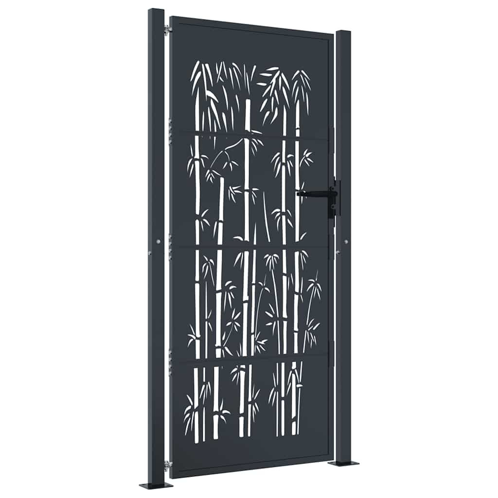 havelåge antracitgrå 100x200 cm stål bambusdesign