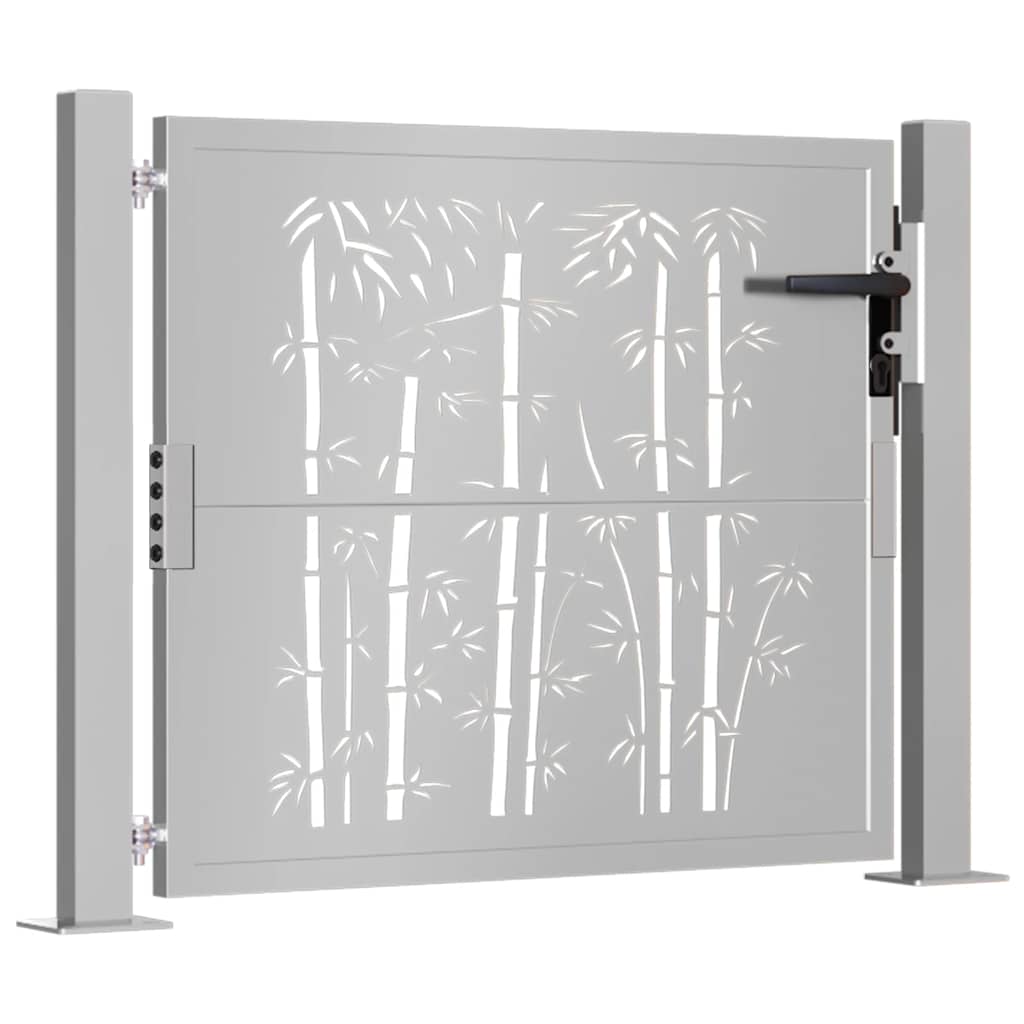 havelåge 100x75 cm cortenstål bambusdesign