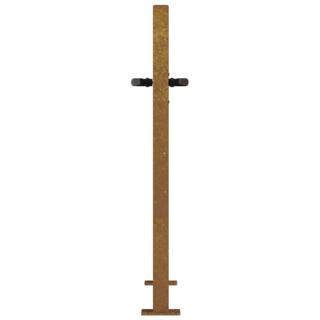 havelåge 100x75 cm cortenstål bambusdesign