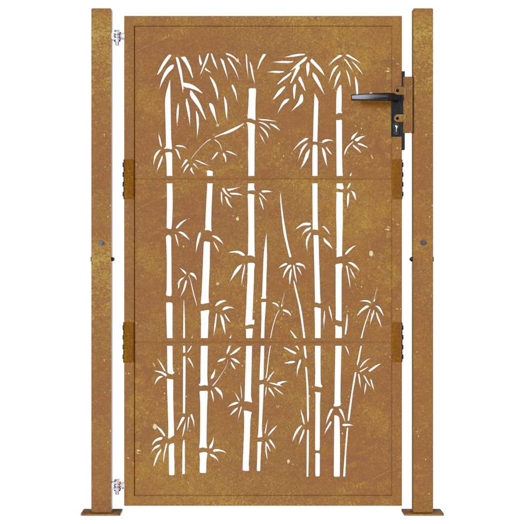 havelåge 100x125 cm cortenstål bambusdesign