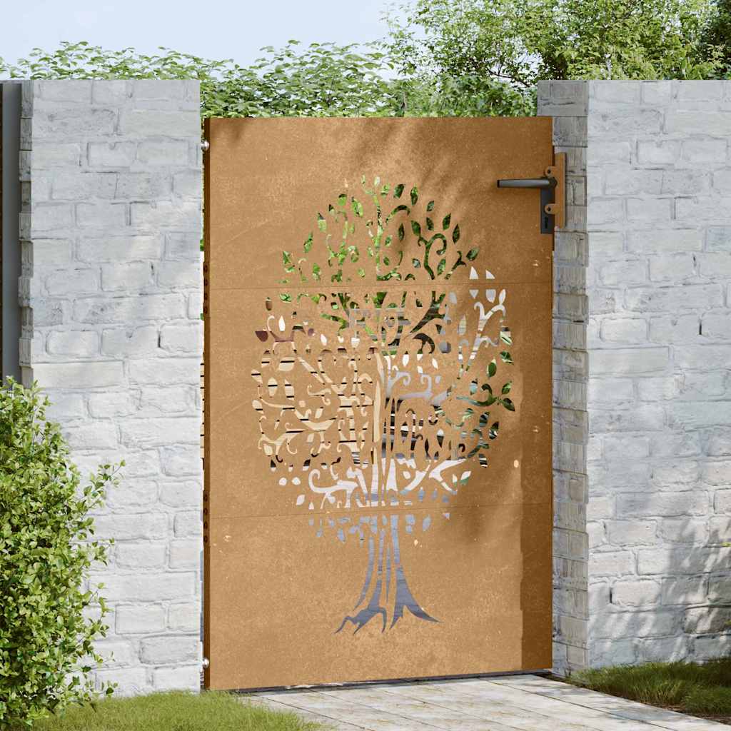 havelåge 85x125 cm cortenstål trædesign