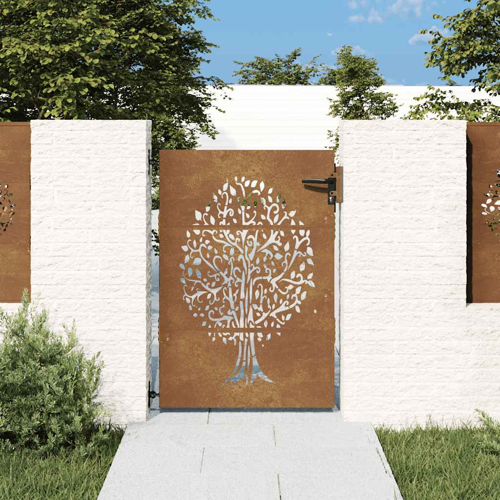 havelåge 85x125 cm cortenstål trædesign