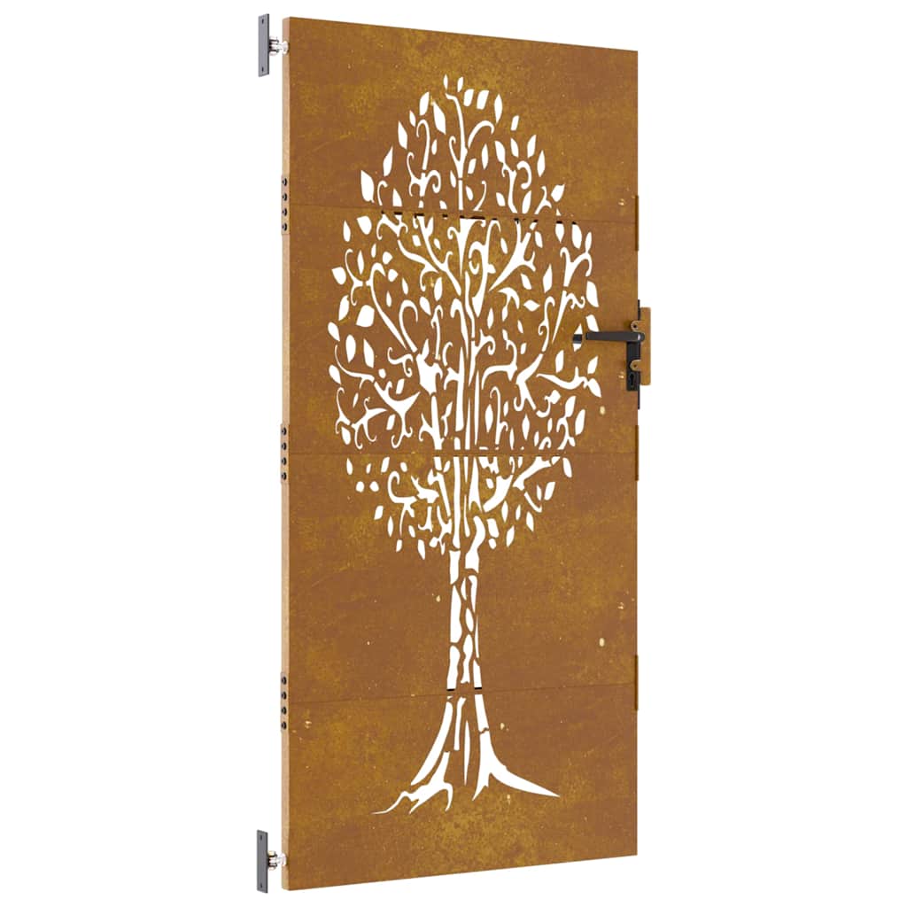 havelåge 85x175 cm cortenstål trædesign