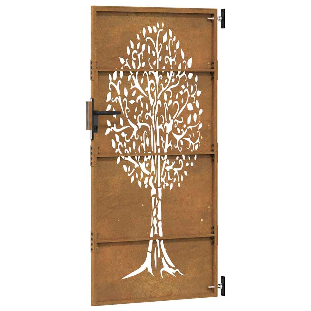 havelåge 85x175 cm cortenstål trædesign