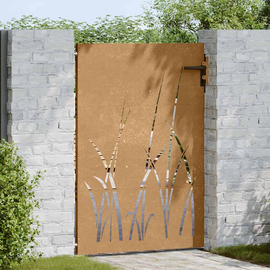 havelåge 85x150 cm cortenstål græsdesign