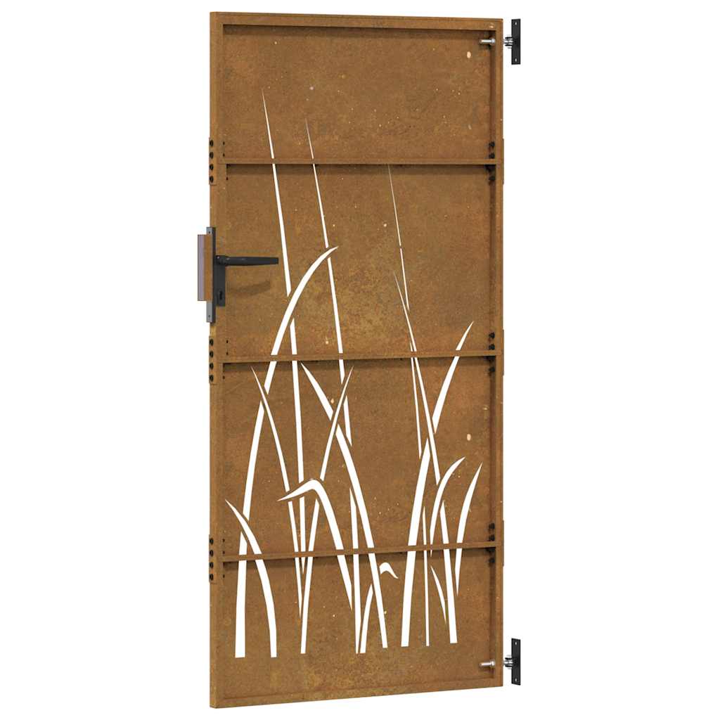 havelåge 85x175 cm cortenstål græsdesign