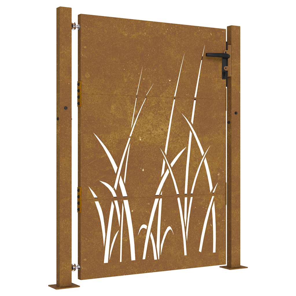 havelåge 100x150 cm cortenstål græsdesign