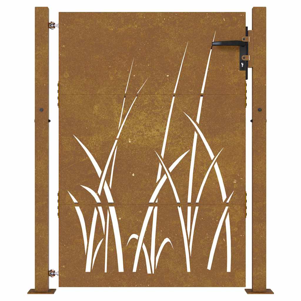 havelåge 100x150 cm cortenstål græsdesign