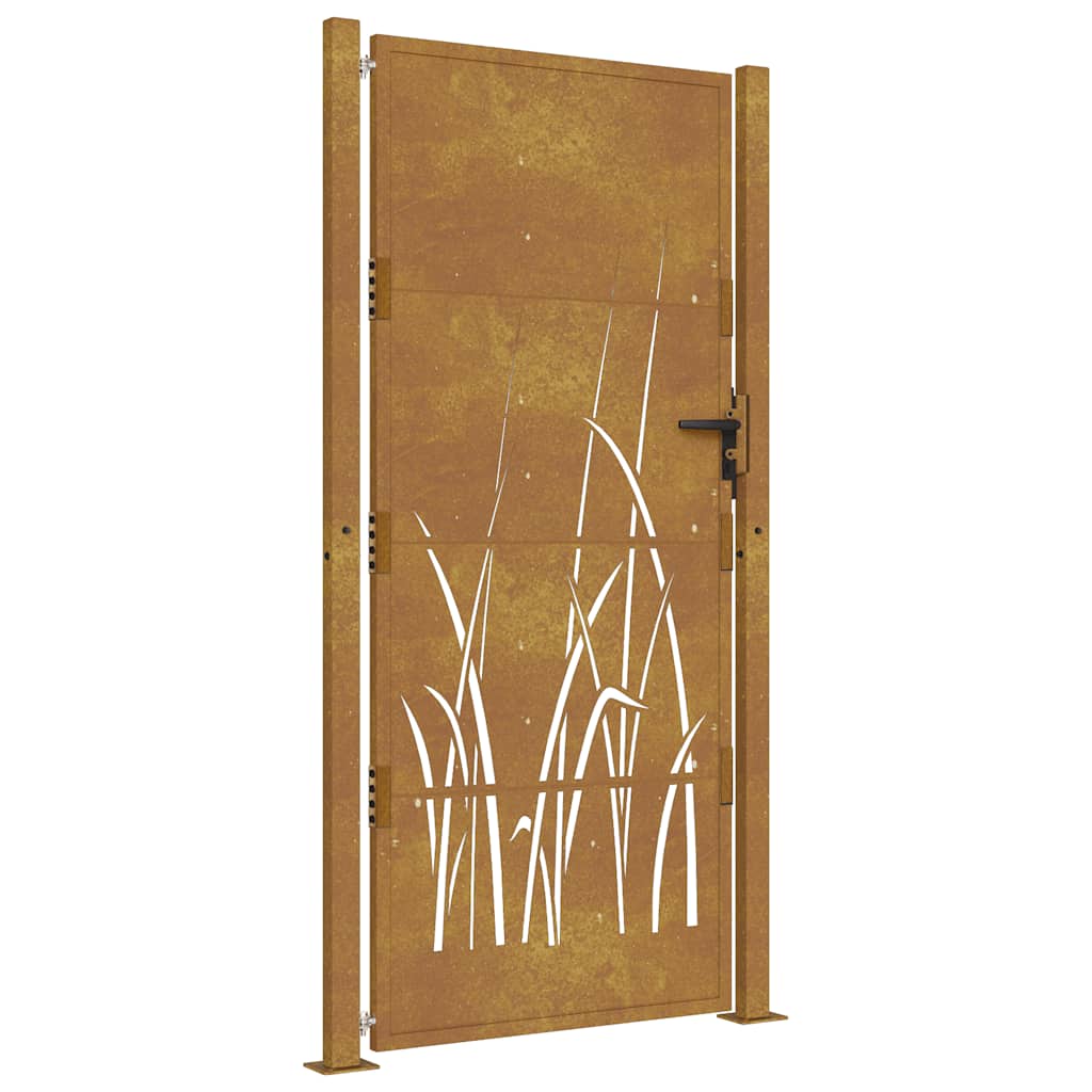 havelåge 100x175 cm cortenstål græsdesign