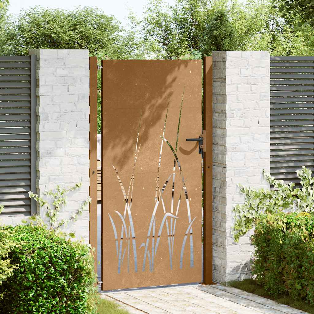 havelåge 100x175 cm cortenstål græsdesign