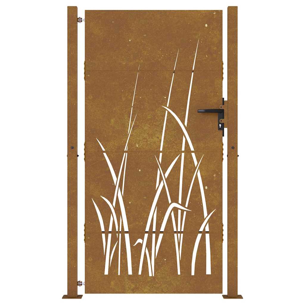 havelåge 100x175 cm cortenstål græsdesign