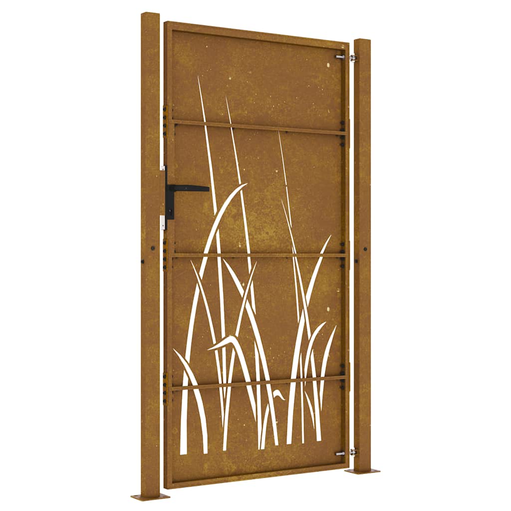 havelåge 100x175 cm cortenstål græsdesign