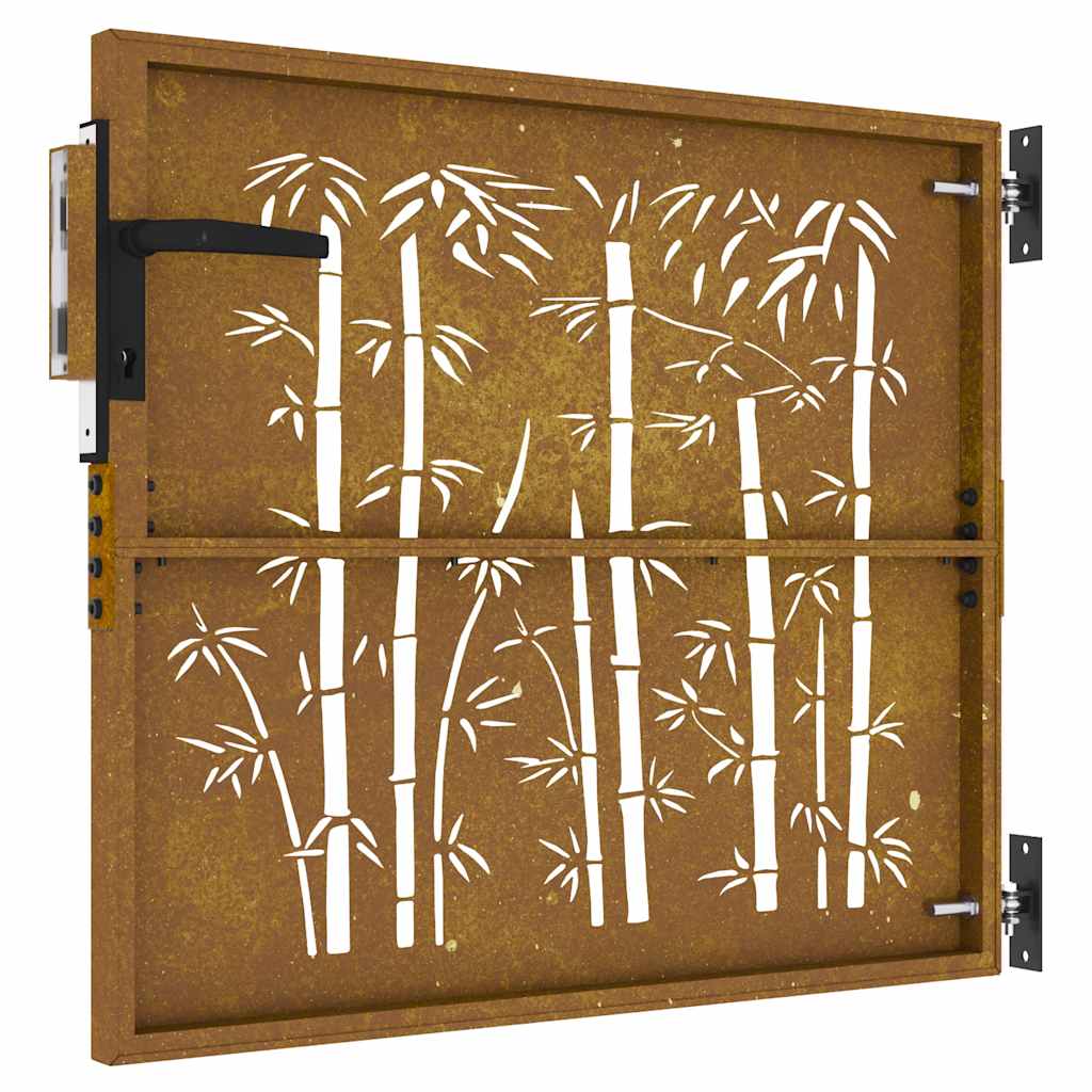 havelåge 85x75 cm cortenstål bambusdesign
