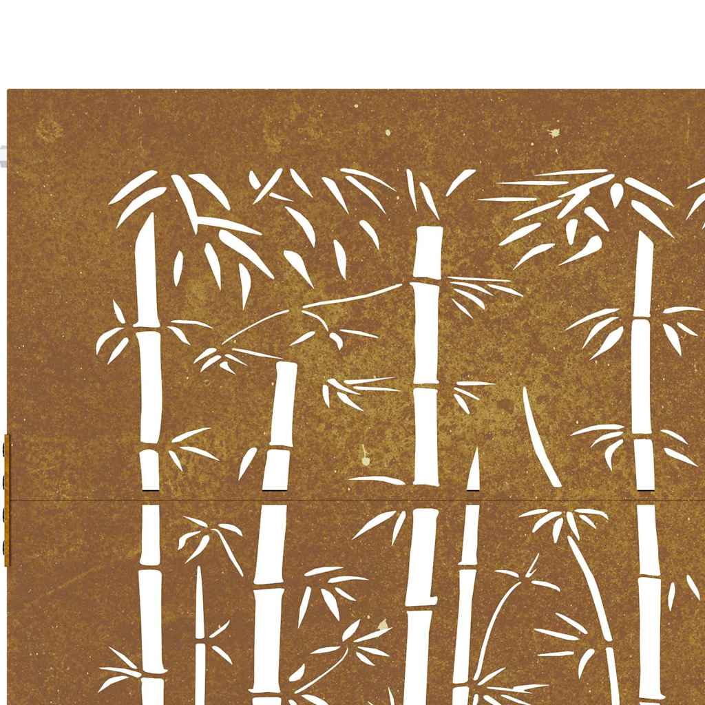 havelåge 85x75 cm cortenstål bambusdesign