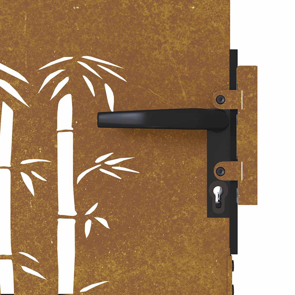 havelåge 85x125 cm cortenstål bambusdesign