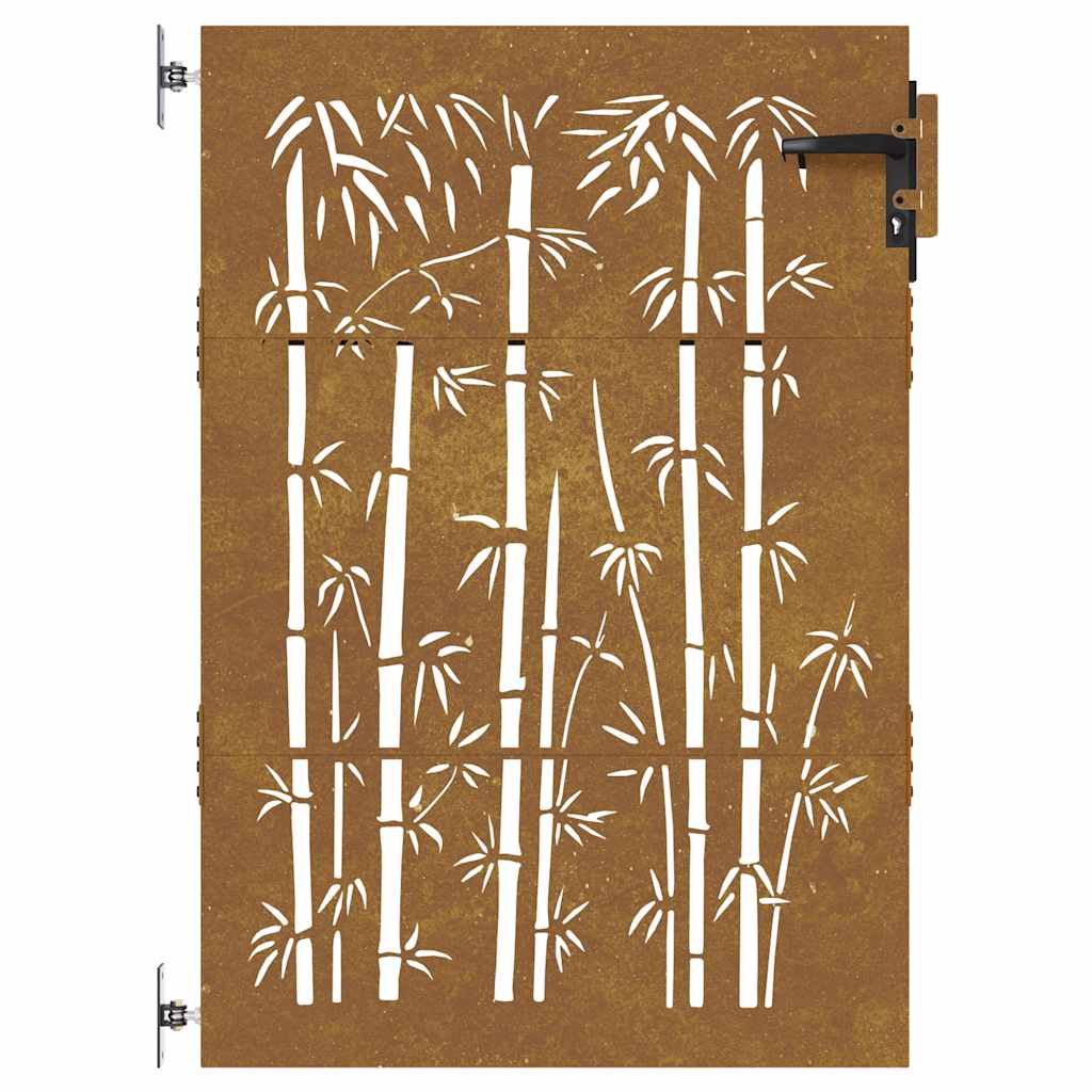 havelåge 85x150 cm cortenstål bambusdesign