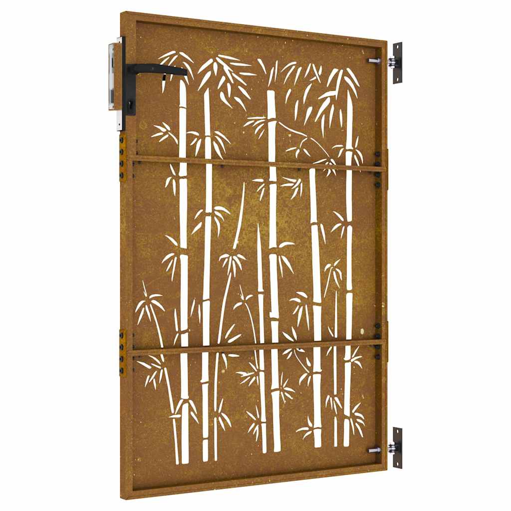 havelåge 85x150 cm cortenstål bambusdesign