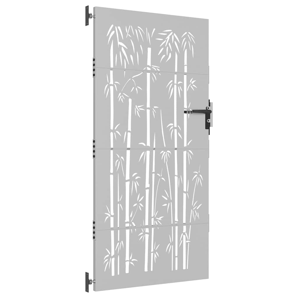 havelåge 85x200 cm cortenstål bambusdesign
