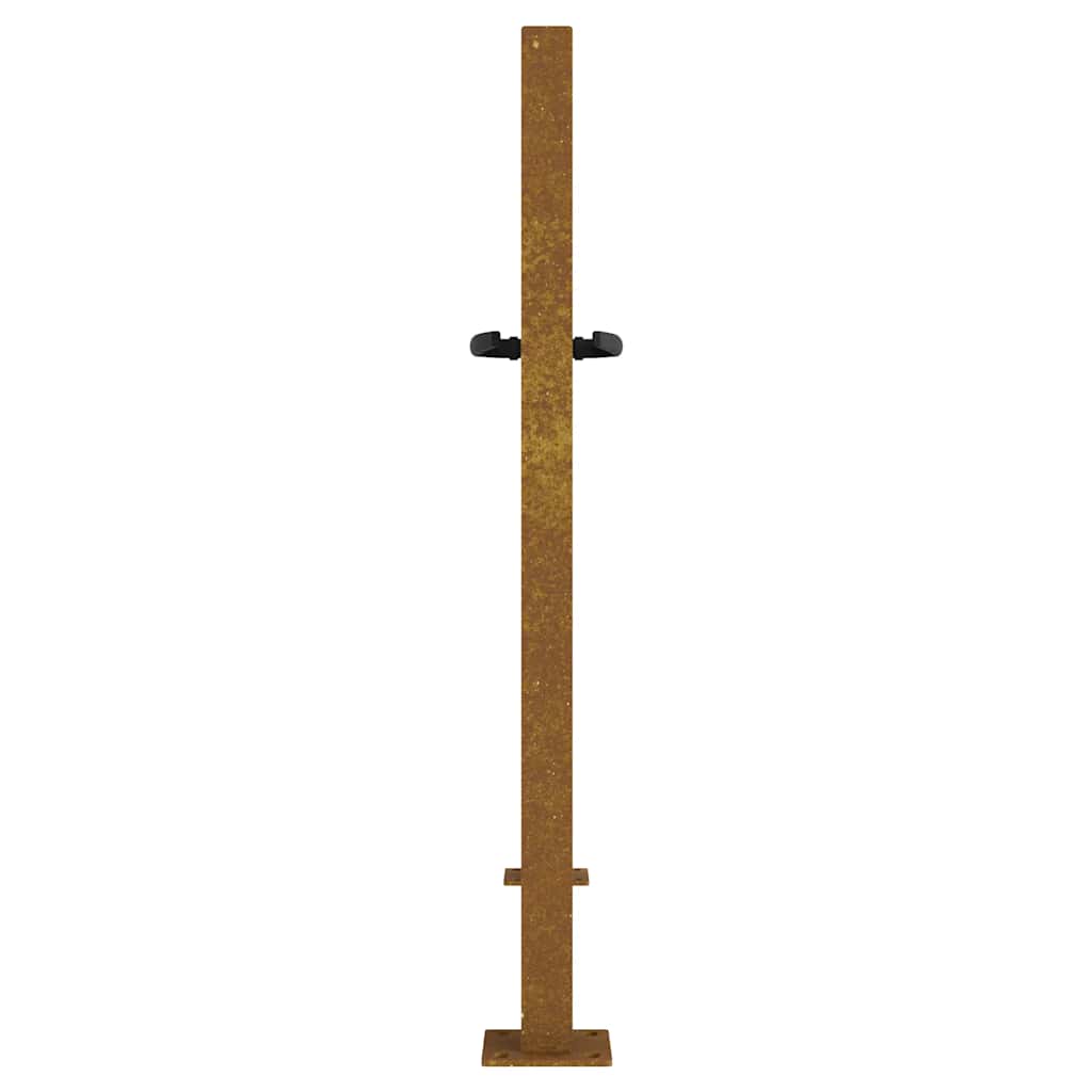 havelåge 100x75 cm cortenstål bambusdesign