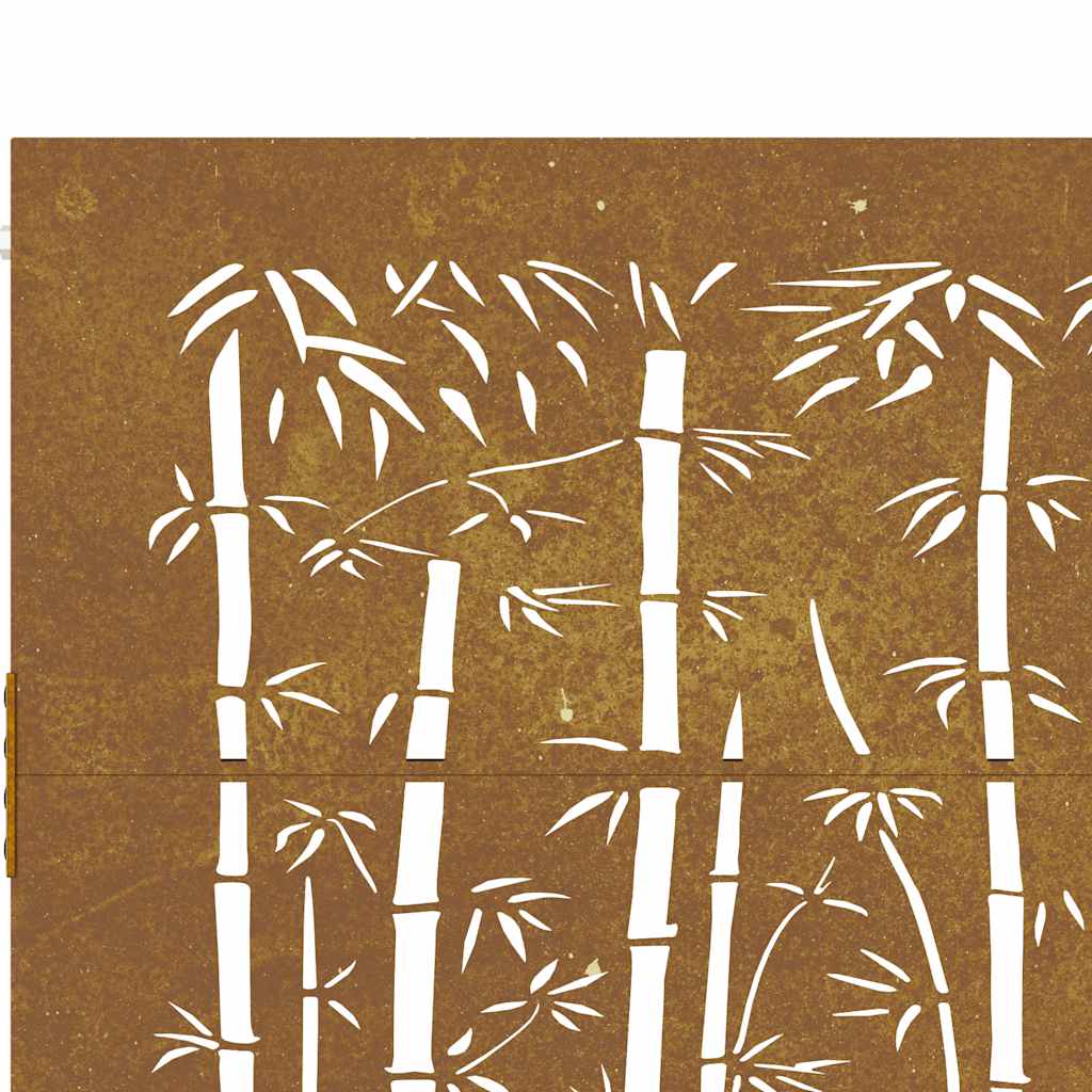 havelåge 100x75 cm cortenstål bambusdesign