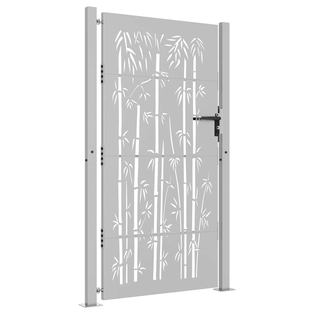 havelåge 100x200 cm cortenstål bambusdesign