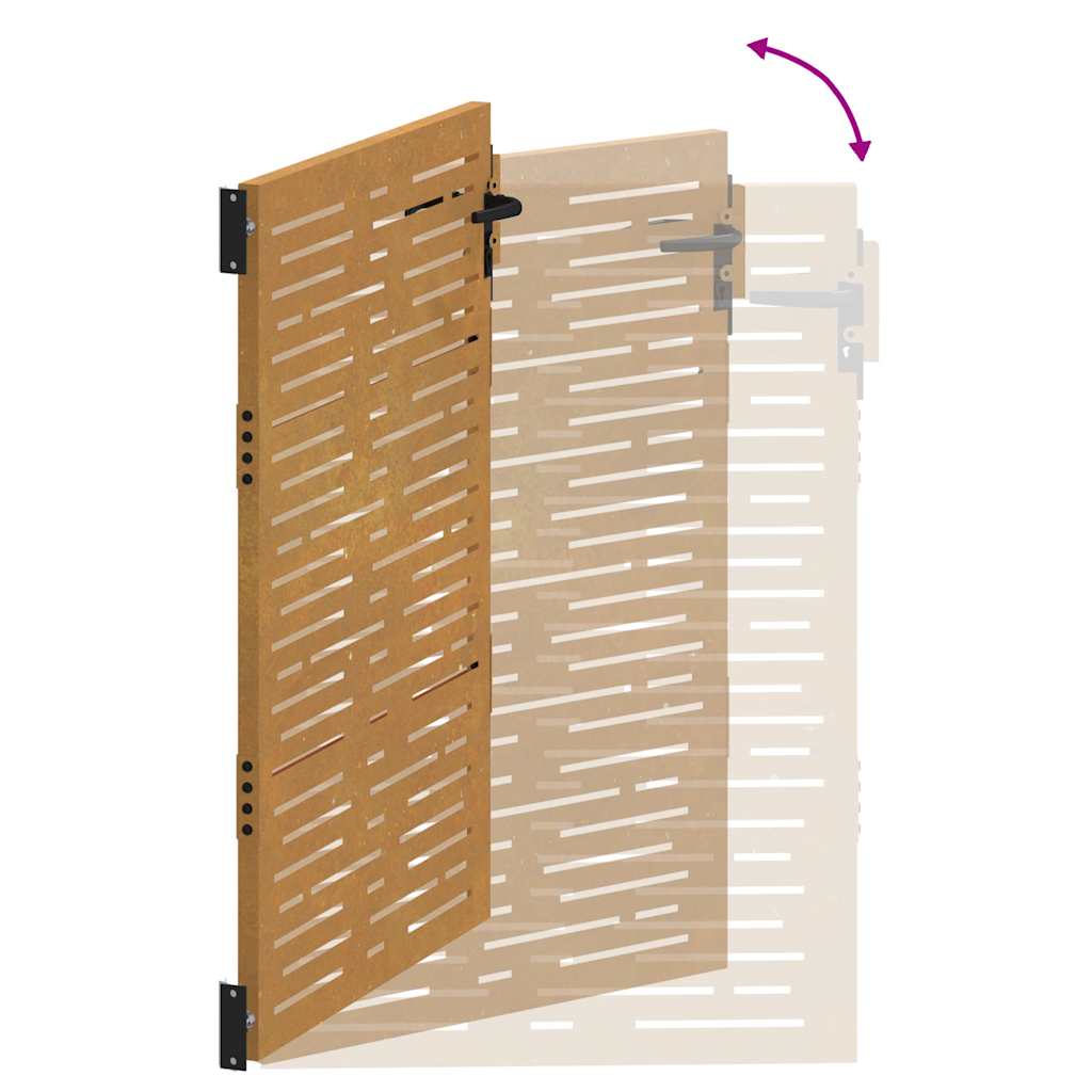 havelåge 85x125 cm cortenstål firkantet design