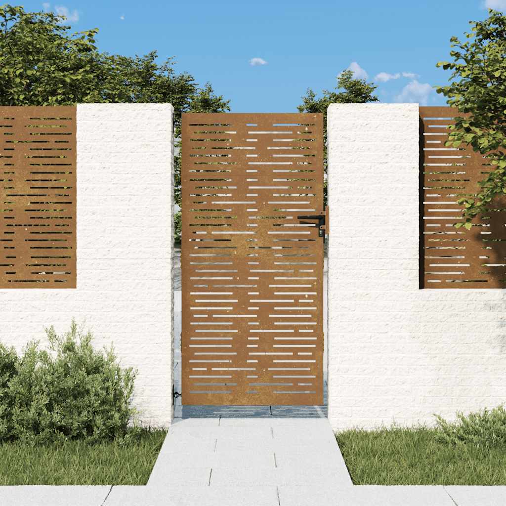 havelåge 85x175 cm cortenstål firkantet design