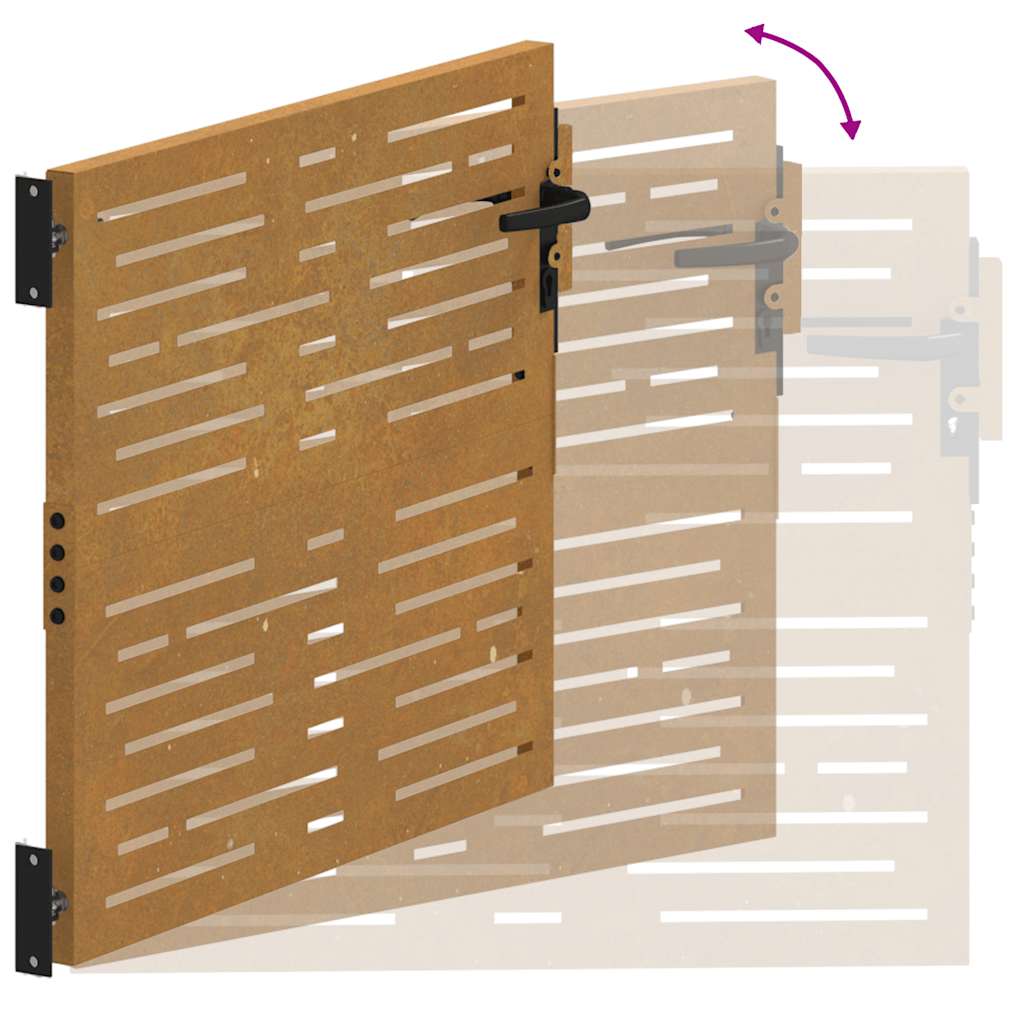 havelåge 100x100 cm cortenstål firkantet design