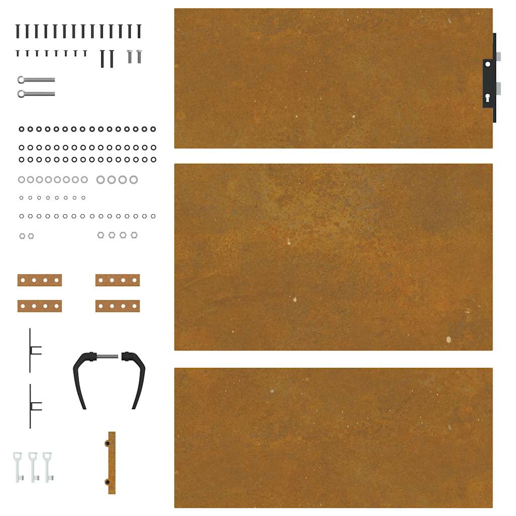 havelåge 85x125 cm cortenstål