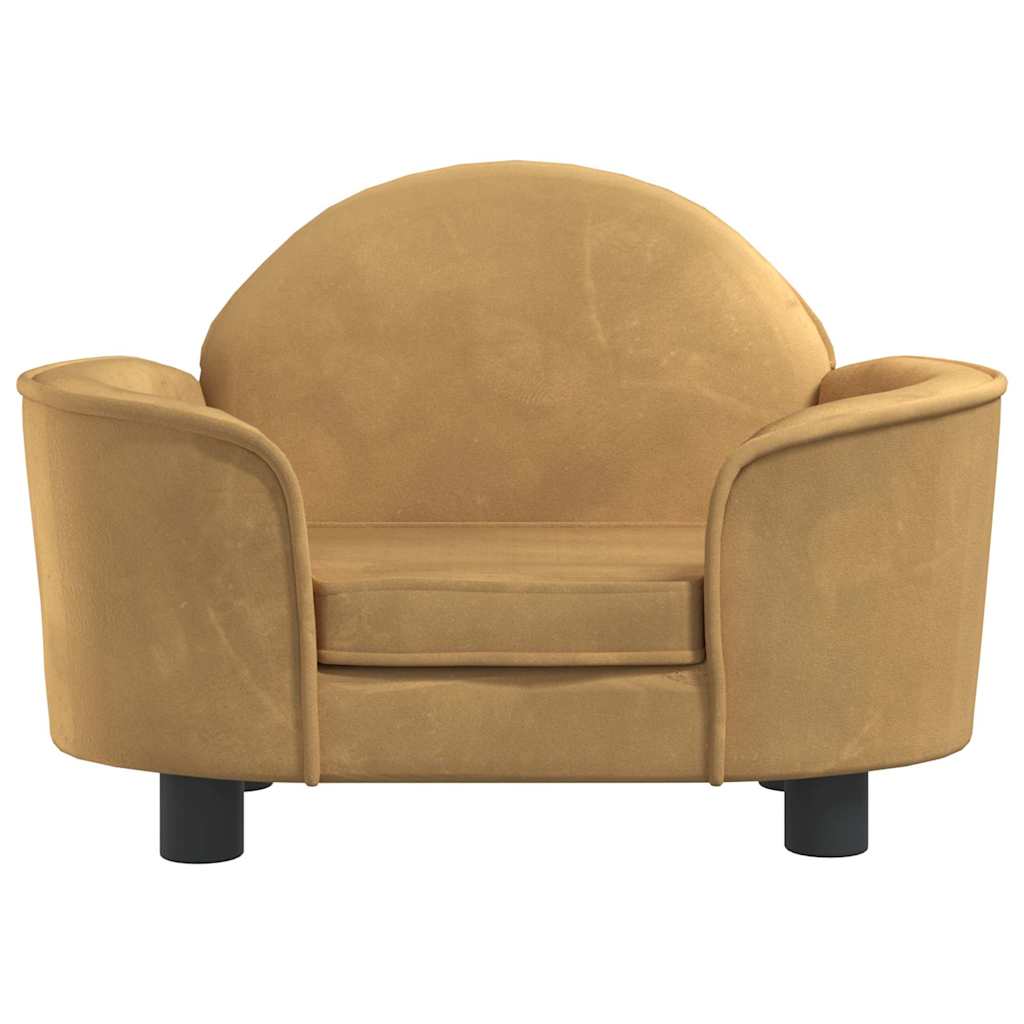 hundeseng 66x40x45 cm velour brun