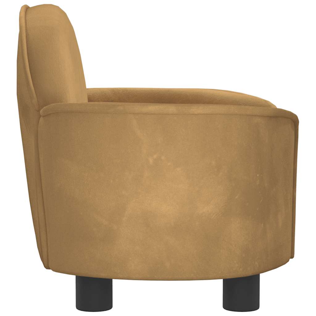 hundeseng 66x40x45 cm velour brun