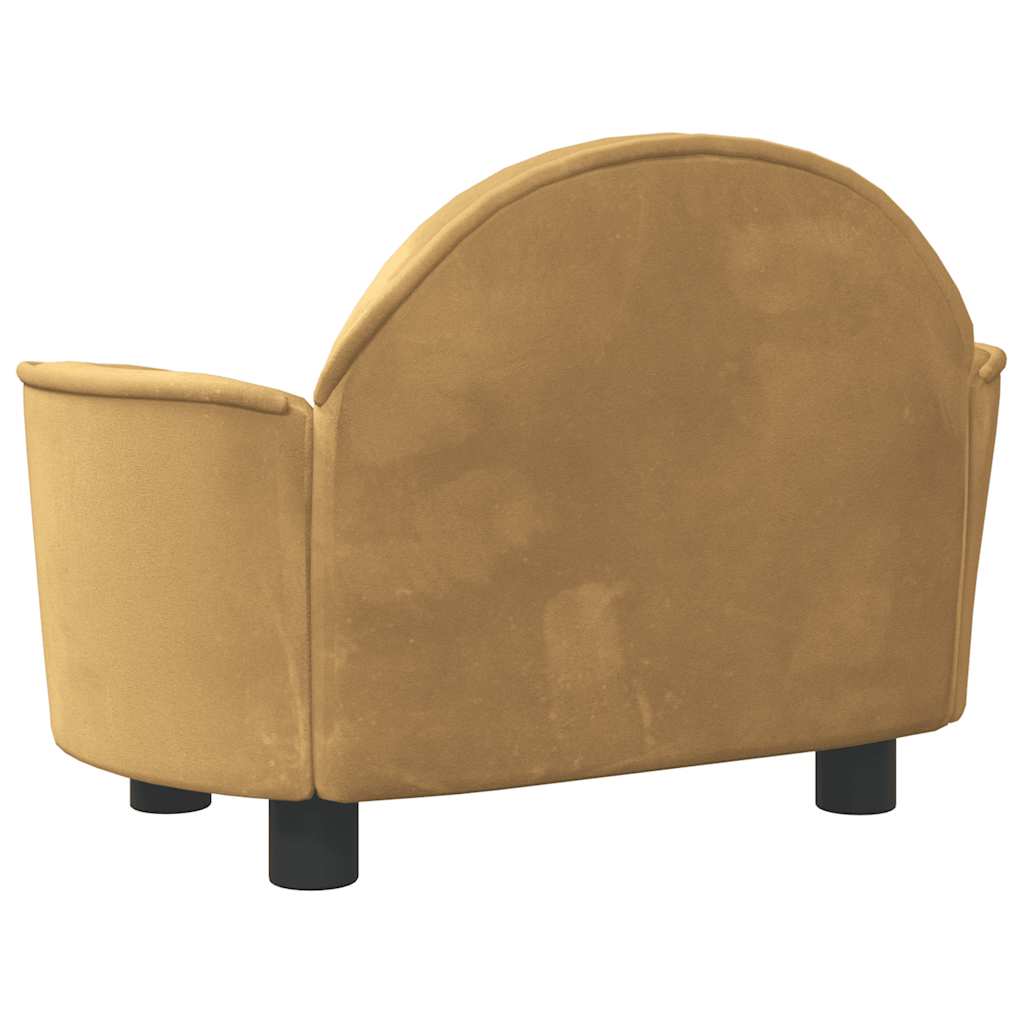 hundeseng 66x40x45 cm velour brun