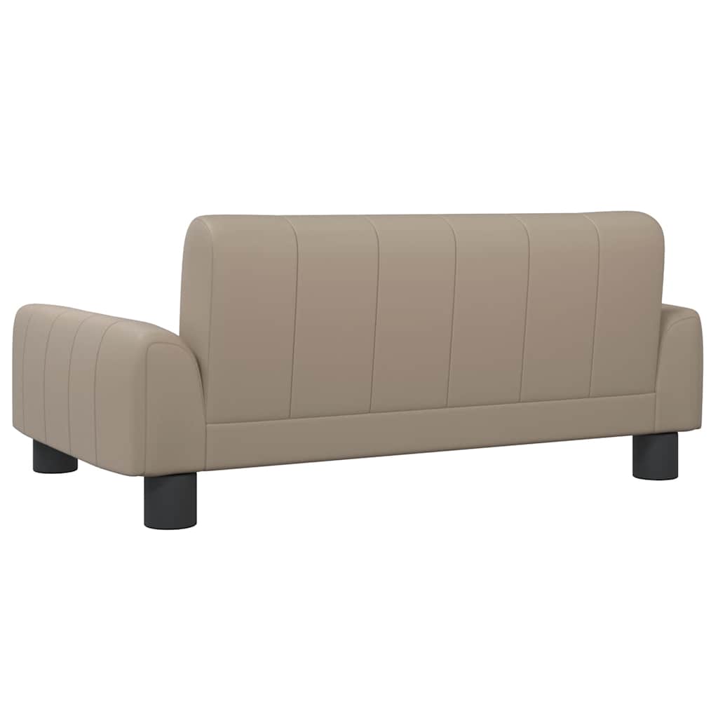 hundeseng 70x45x30 cm kunstlæder cappuccinofarvet