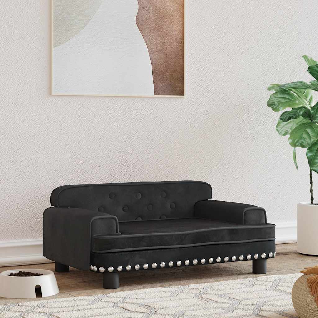 hundeseng 70x45x30 cm velour sort