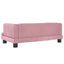 hundeseng 80x45x30 cm velour lyserød