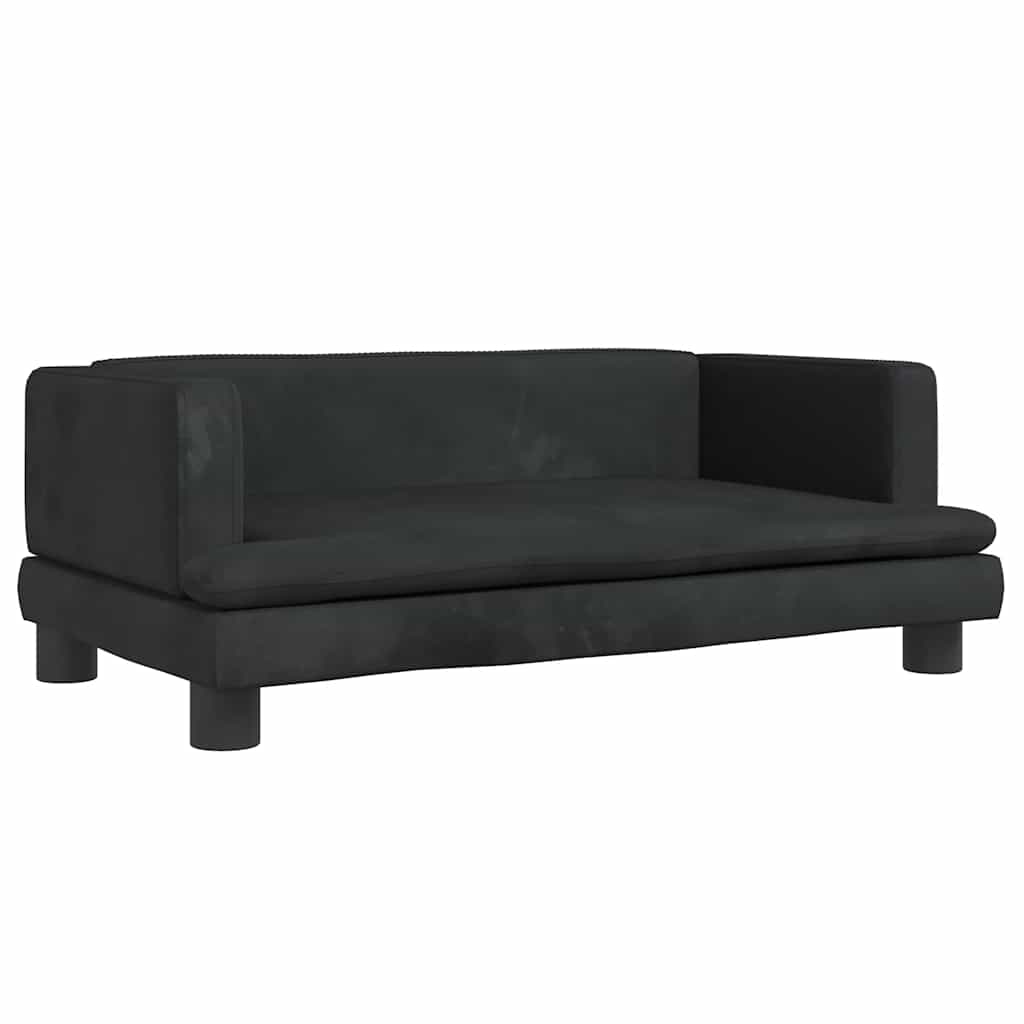 hundeseng 80x45x30 cm velour sort