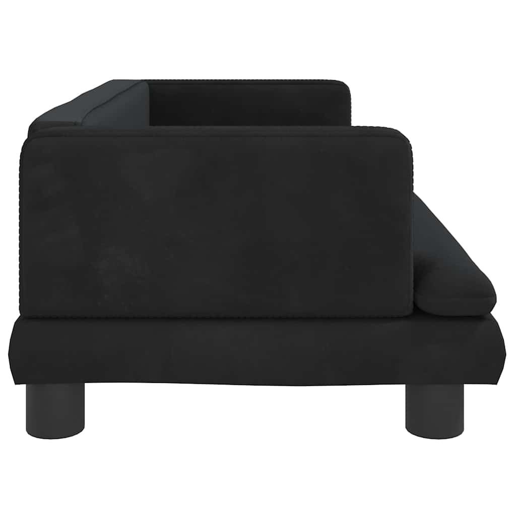 hundeseng 80x45x30 cm velour sort