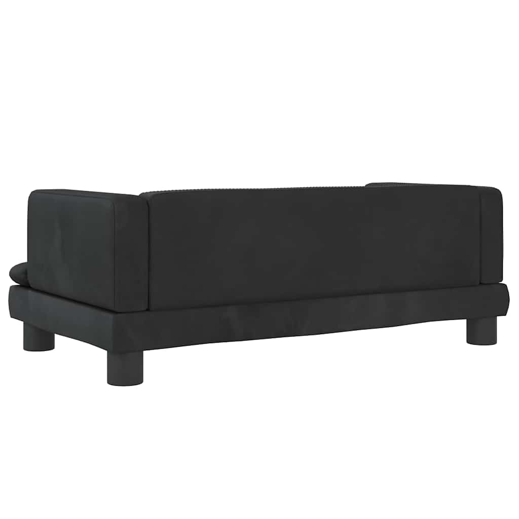 hundeseng 80x45x30 cm velour sort