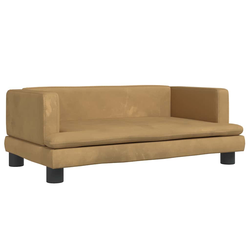 hundeseng 80x45x30 cm velour brun