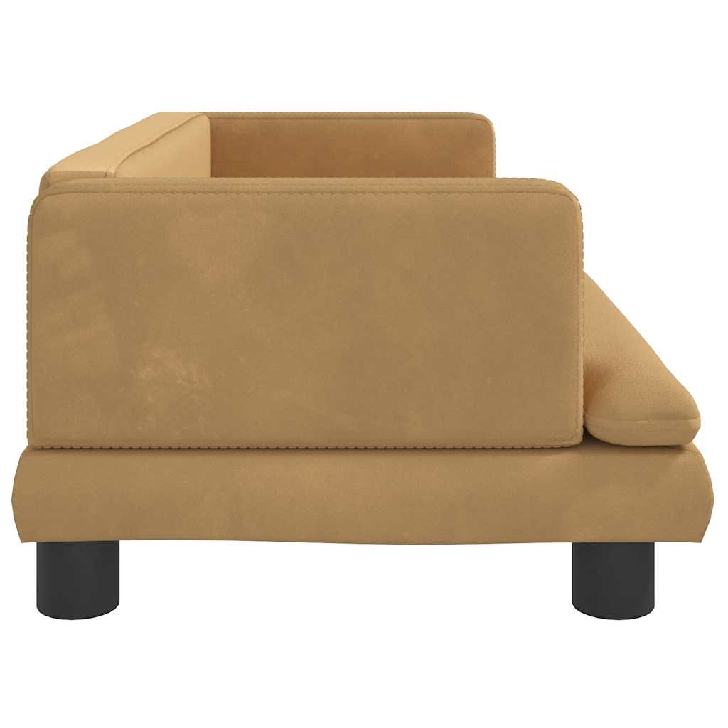 hundeseng 80x45x30 cm velour brun