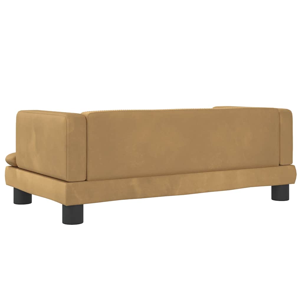 hundeseng 80x45x30 cm velour brun