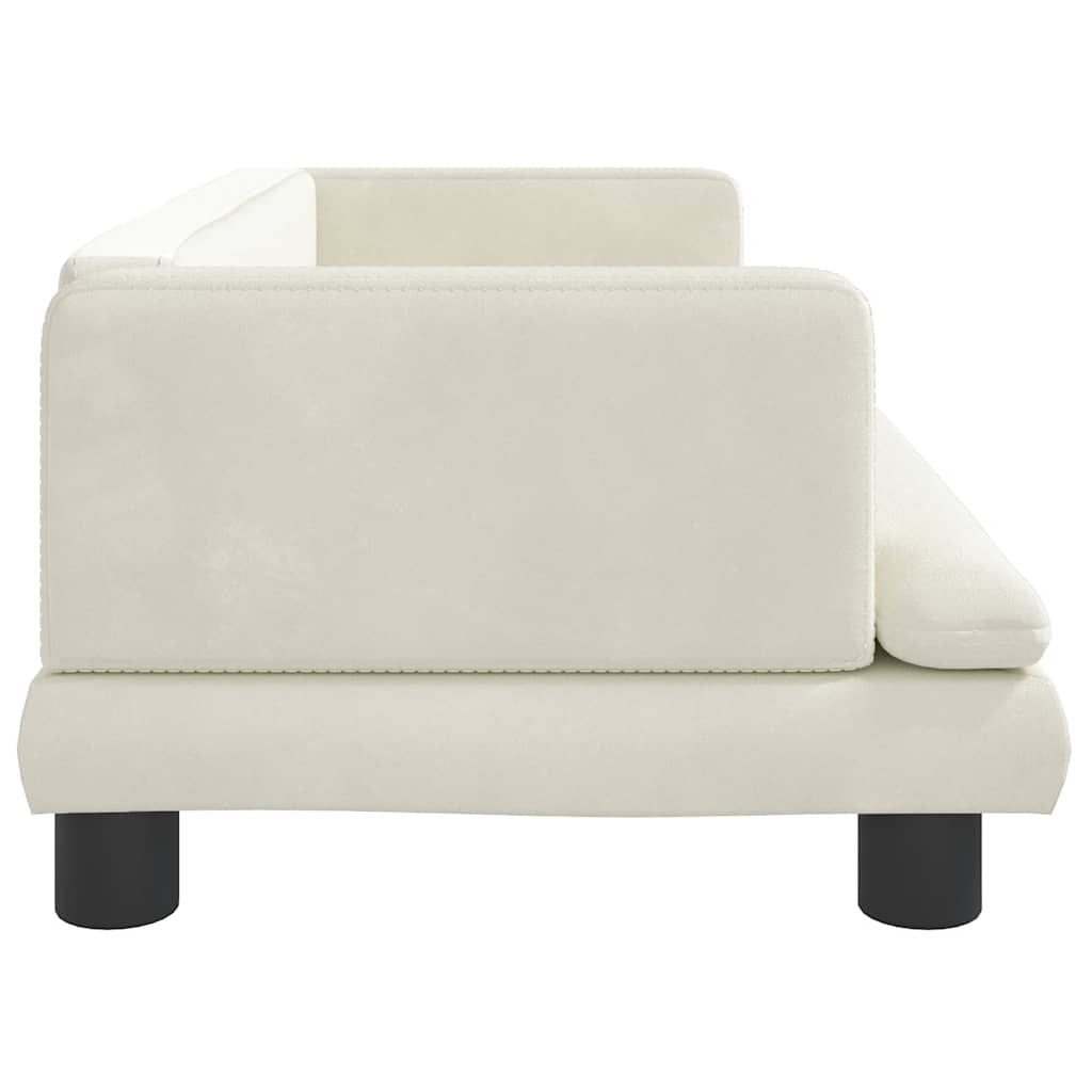 hundeseng 80x45x30 cm velour cremefarvet