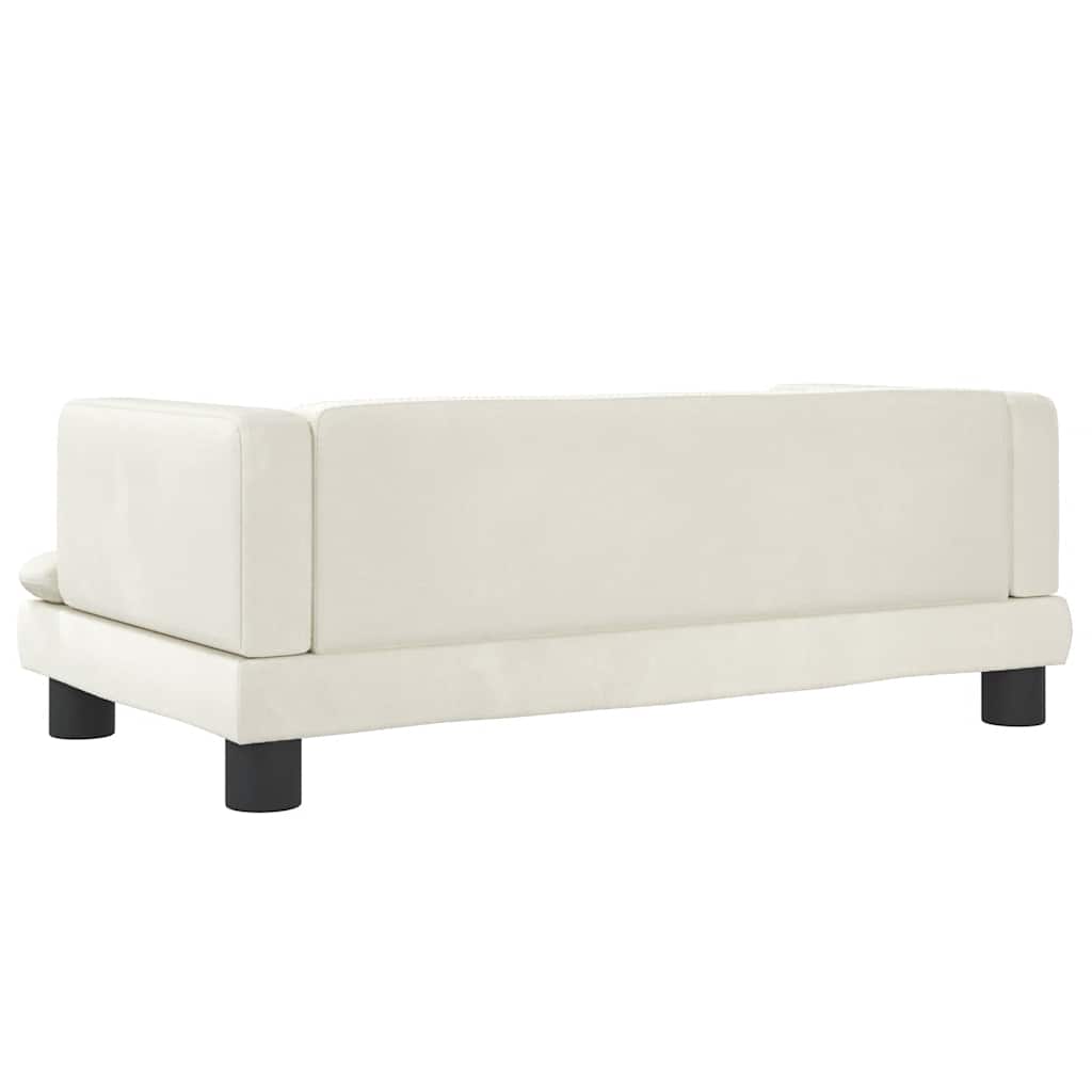 hundeseng 80x45x30 cm velour cremefarvet