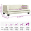 hundeseng 80x45x30 cm velour cremefarvet