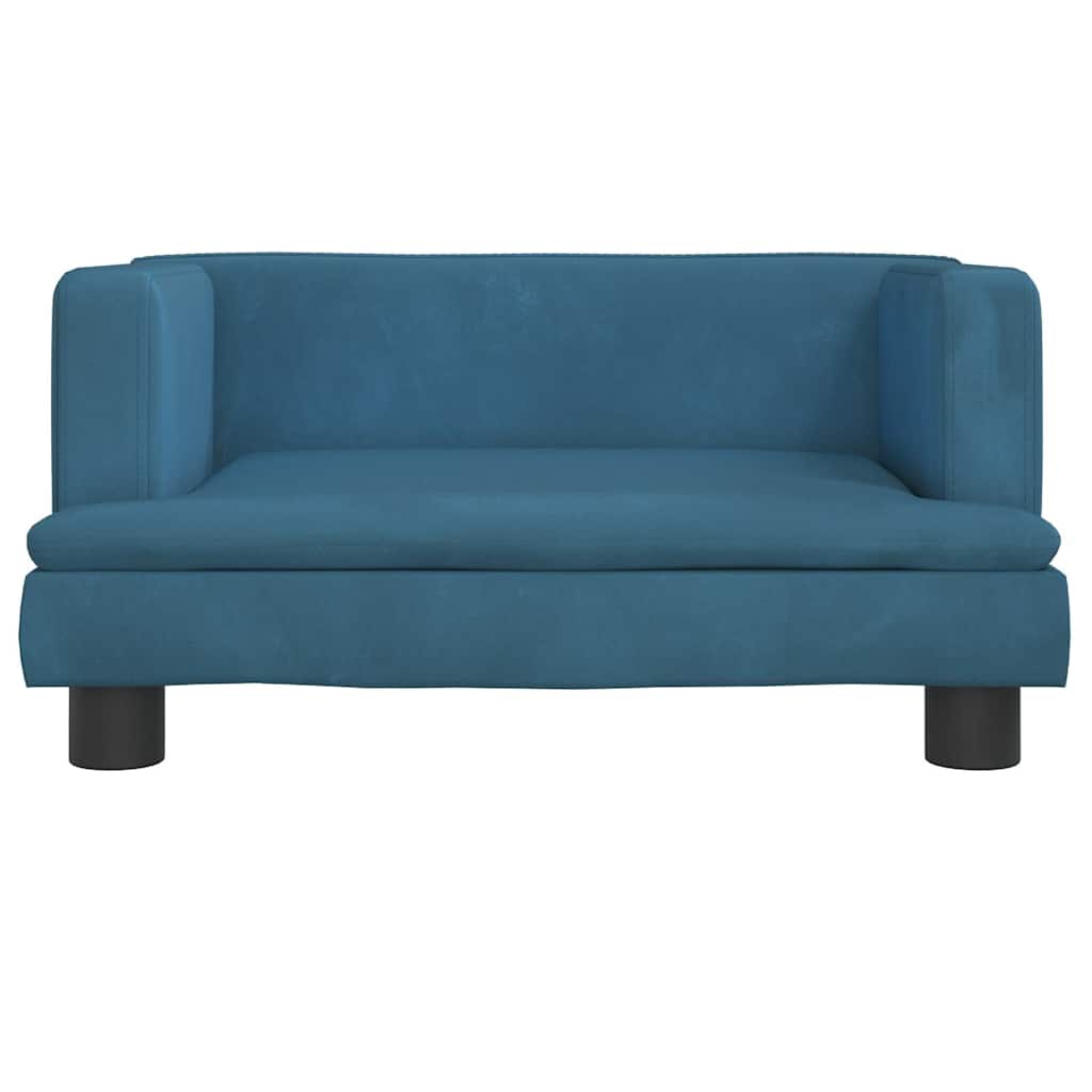 hundeseng 60x40x30 cm velour blå
