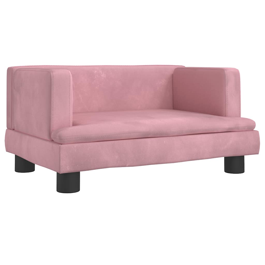 hundeseng 60x40x30 cm velour lyserød