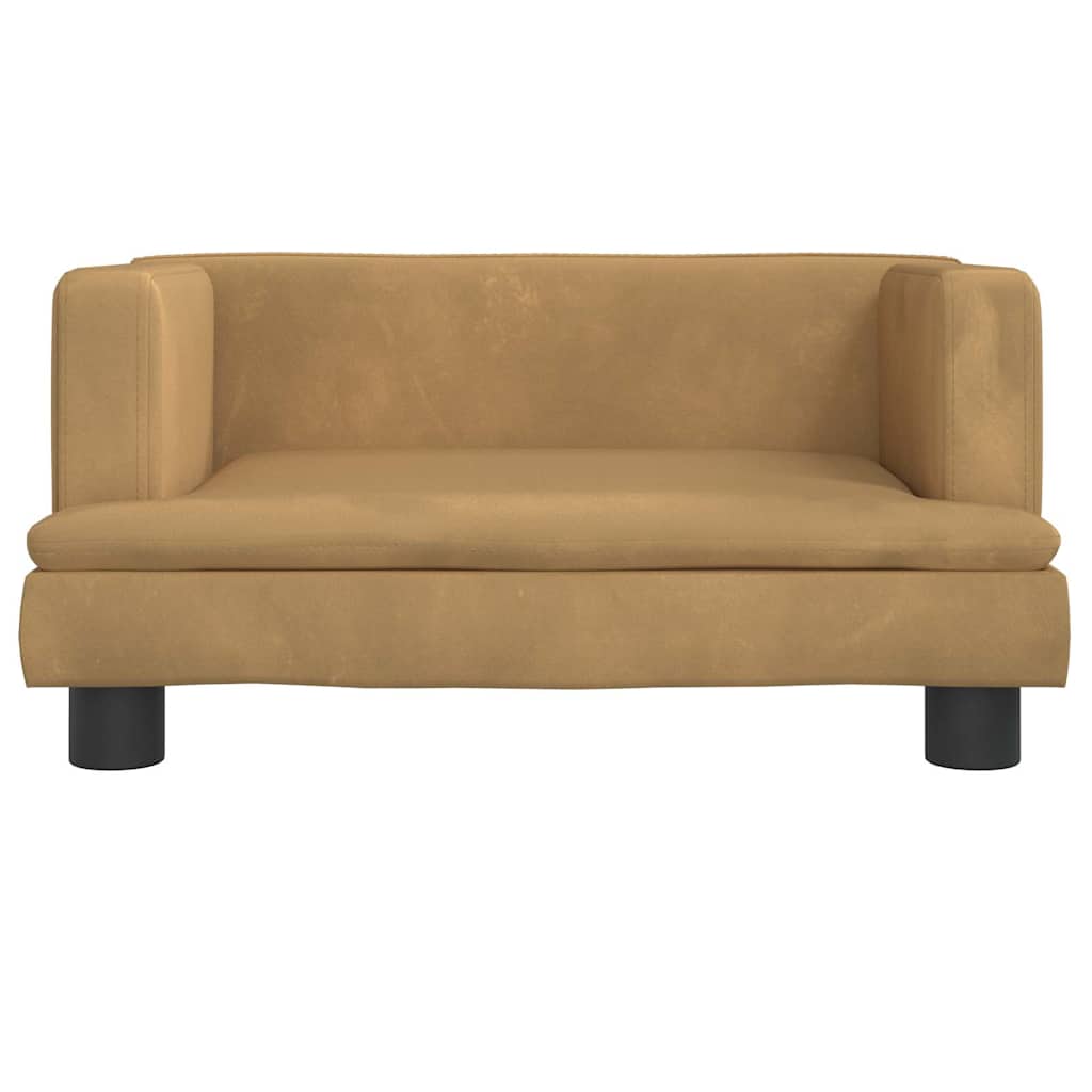 hundeseng 60x40x30 cm velour brun